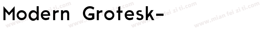 Modern Grotesk字体转换